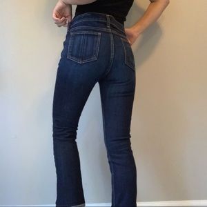 Rag & Bone crop mid rise skinny double hem jeans